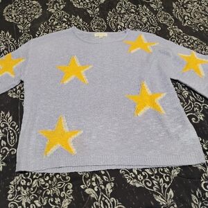 Promesa Light Purple Sweater with Yellow Stars